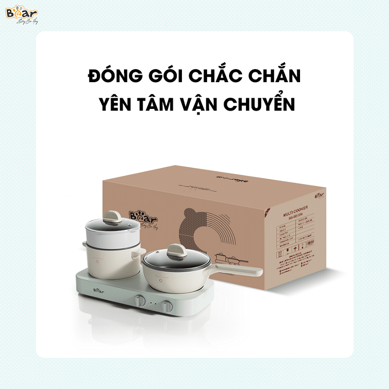 Bộ bếp đa năng kèm nồi chảo Bear SB-BD02N