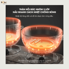 Bộ bếp đa năng kèm nồi chảo Bear SB-BD02N