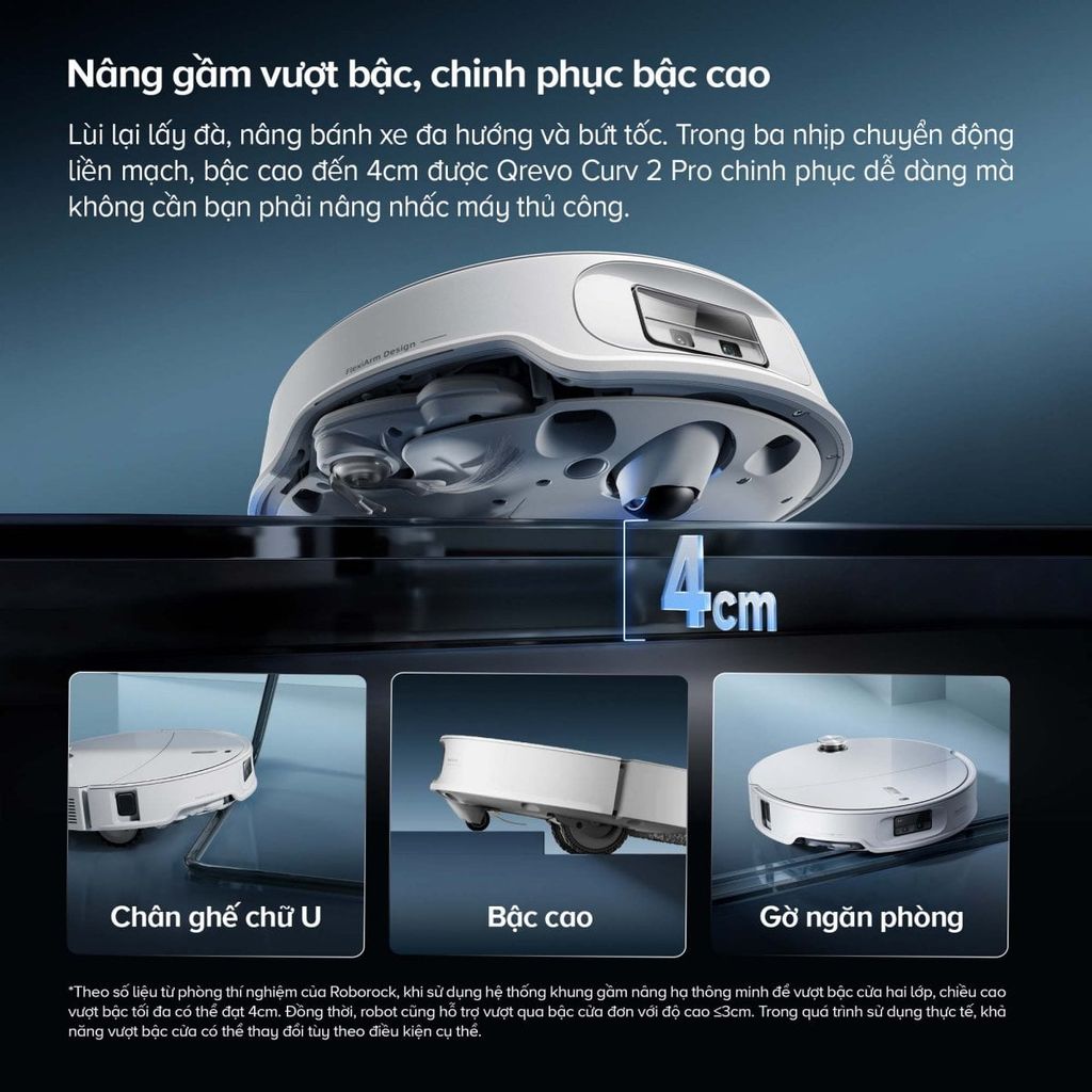 Robot hút bụi Roborock Qrevo Curv 2 Pro