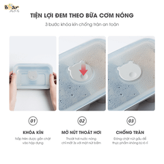 Hộp cơm cắm điện Bear 2 ngăn SB-HC12L