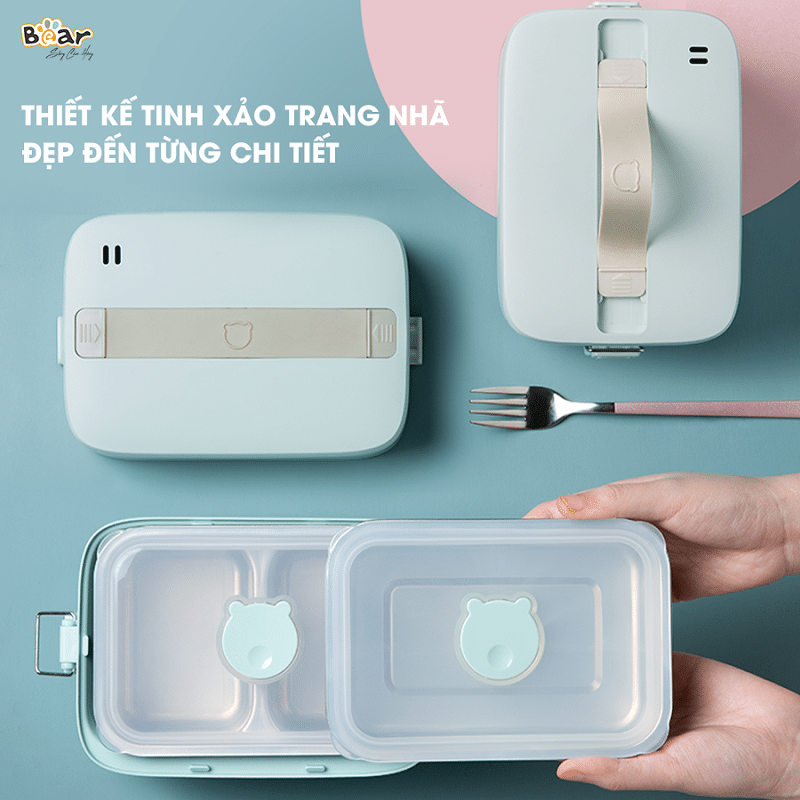 Hộp cơm cắm điện Bear 2 ngăn SB-HC12L