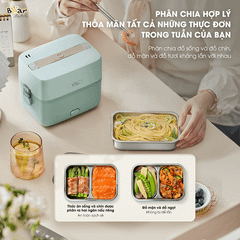 Hộp cơm cắm điện Bear 2 ngăn SB-HC12L