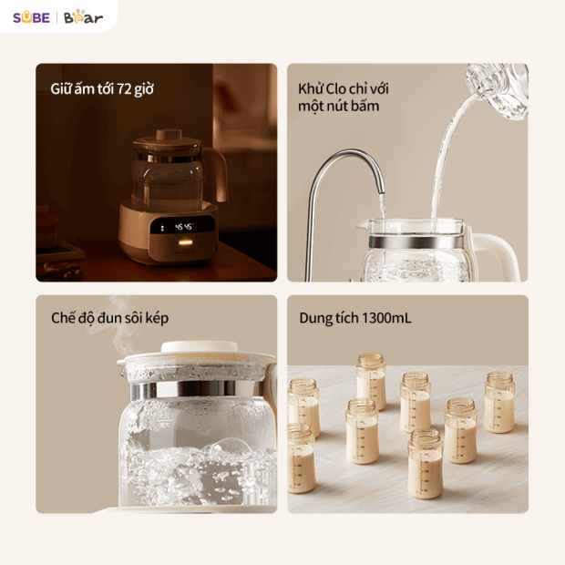 Máy đun nước hâm sữa Bear WW-5H12N