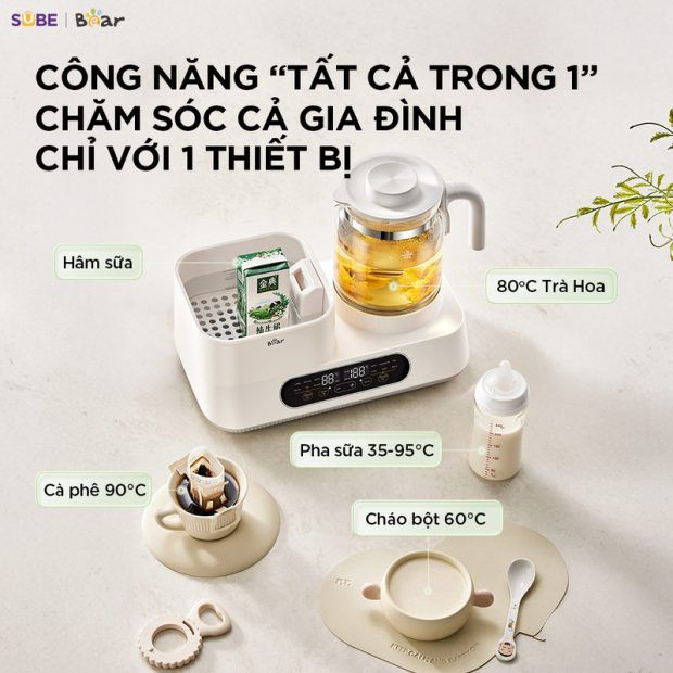 Máy đun nước hâm sữa tiệt trùng Bear WW-5H12V78