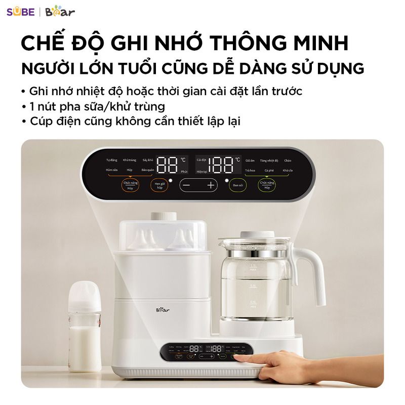 Máy đun nước hâm sữa tiệt trùng Bear WW-5H12V78