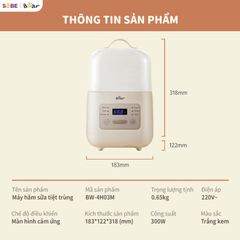 Máy hâm sữa tiệt trùng Bear BW-4H03M