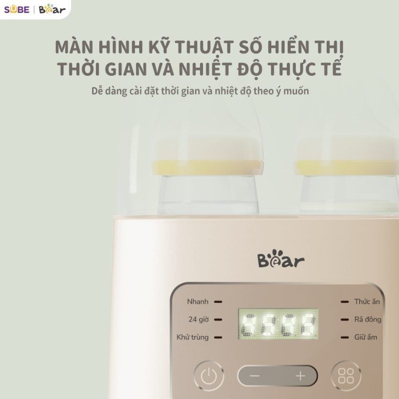 Máy hâm sữa tiệt trùng Bear BW-4H03M