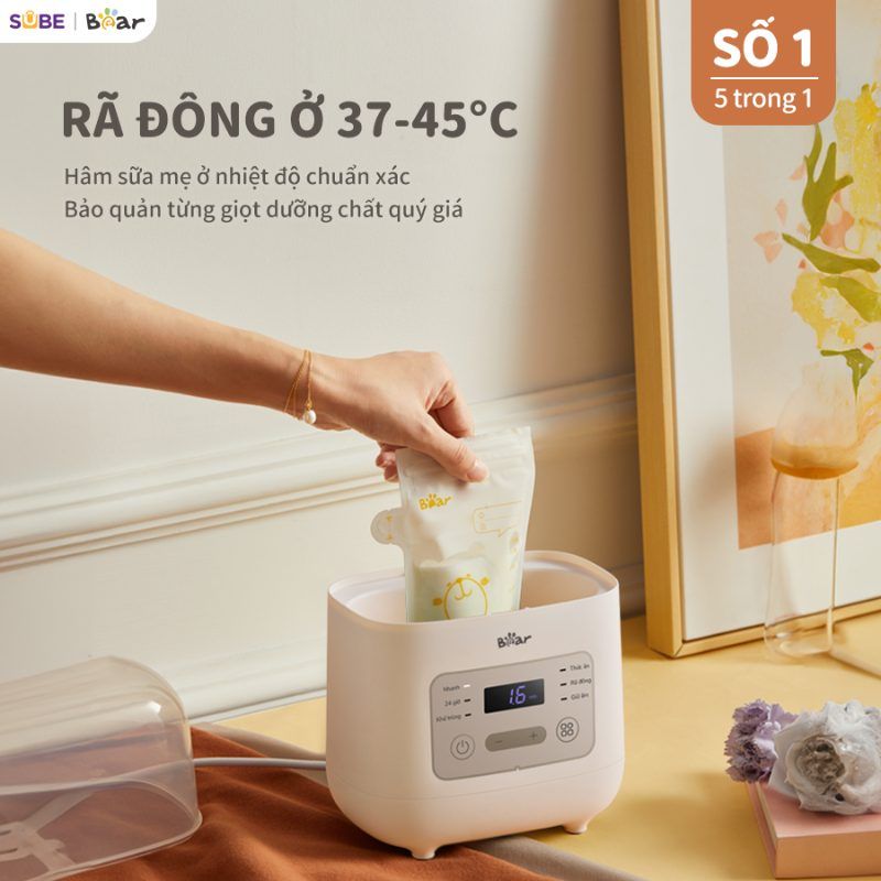 Máy hâm sữa tiệt trùng Bear BW-4H03M