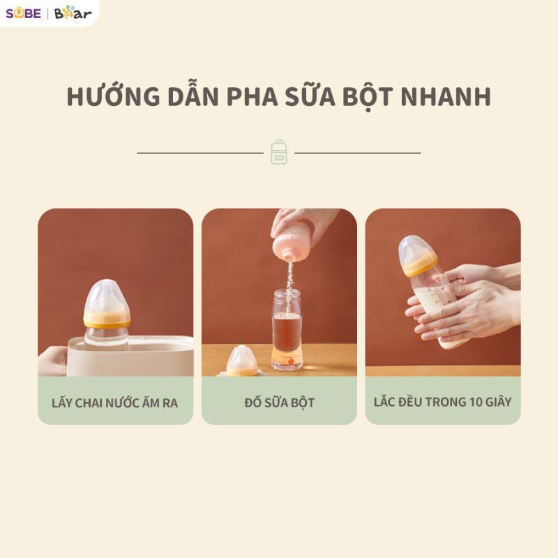 Máy hâm sữa tiệt trùng Bear BW-4H03M