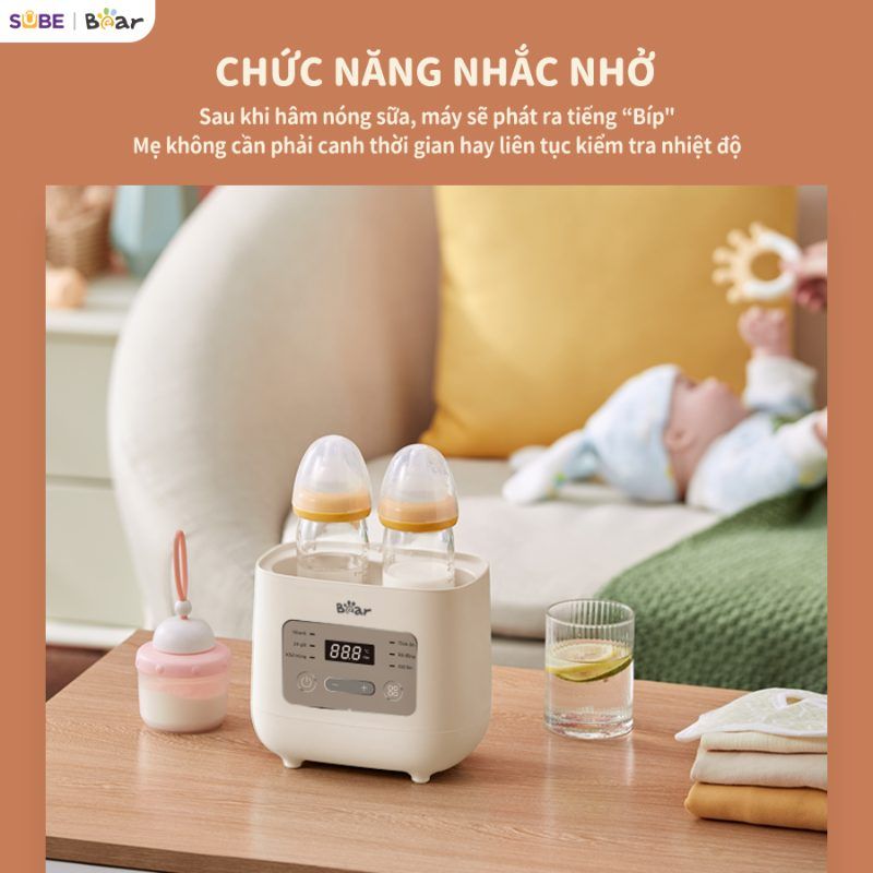 Máy hâm sữa tiệt trùng Bear BW-4H03M