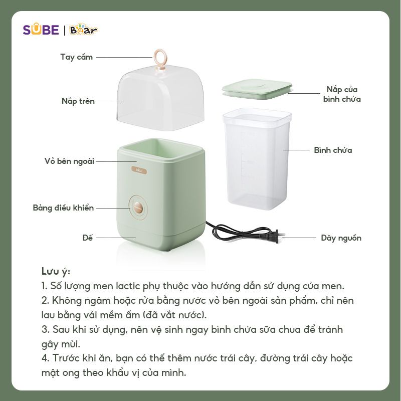 Máy làm sữa chua Bear 1L SB-SC12C