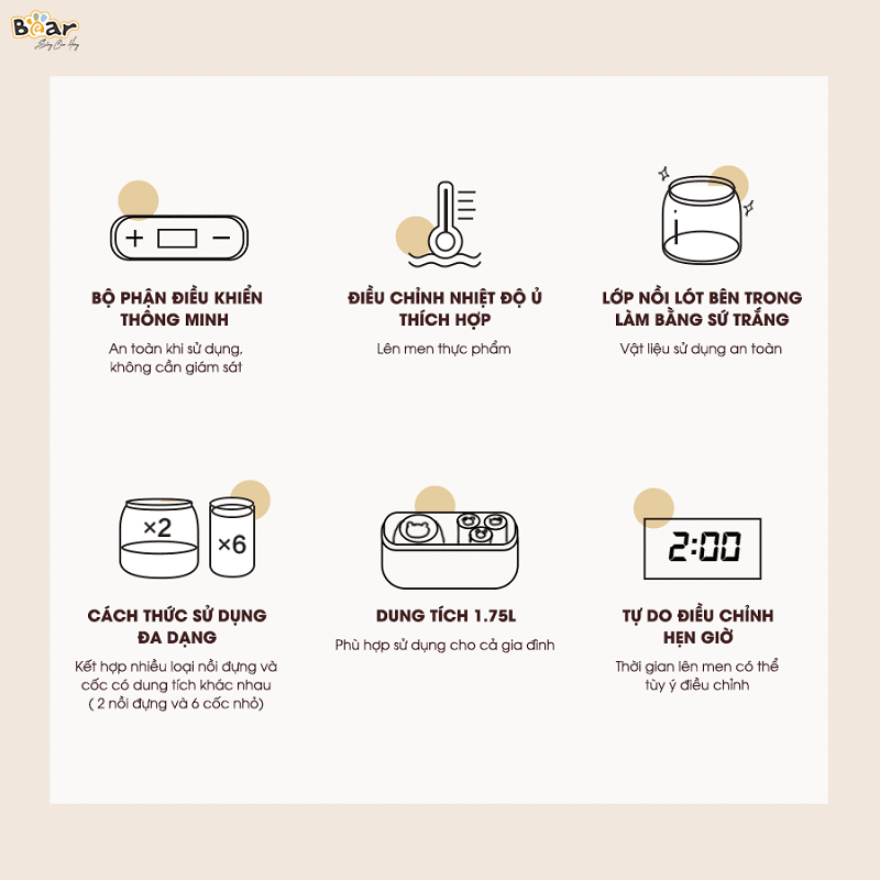 Máy làm sữa chua Bear SB-SC10C