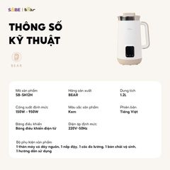 Máy làm sữa hạt Bear 1,2L SB-SH12H
