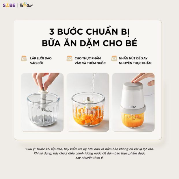 Máy xay ăn dặm Bear 0.3L CH-5H02D24