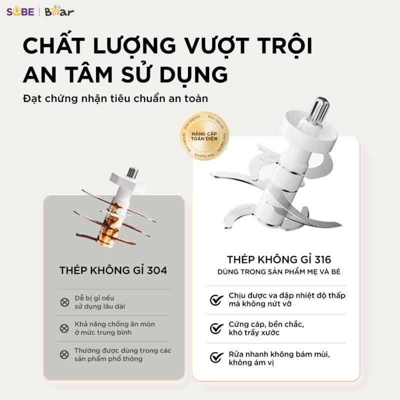 Máy xay ăn dặm Bear 0.3L CH-5H02D24
