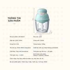 Máy xay ăn dặm Bear 0,6L GR-B06V1
