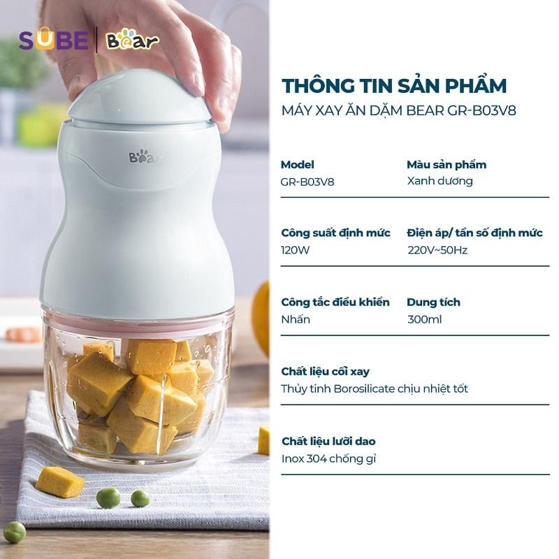 Máy xay ăn dặm Bear 0.3L GR-B03V8