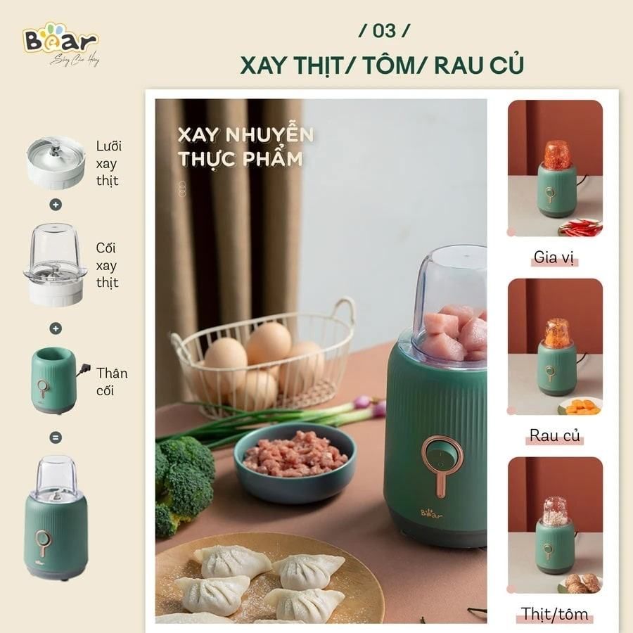 Máy xay sinh tố Bear 3 cối đa năng BL-B10V2 (Bản Quốc Tế)