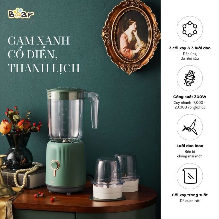 Máy xay sinh tố Bear 3 cối đa năng BL-B10V2 (Bản Quốc Tế)
