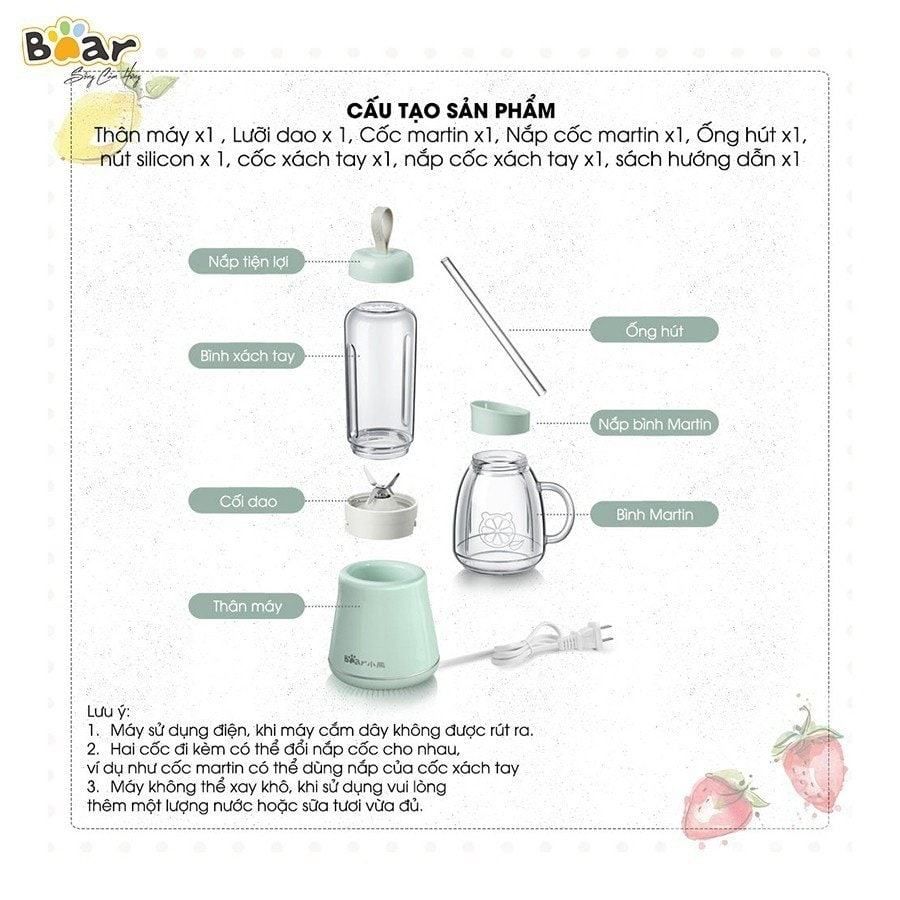 Máy xay sinh tố cầm tay Bear LLJ-D04A1