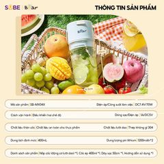 Máy xay sinh tố cầm tay Bear SB-MX04X