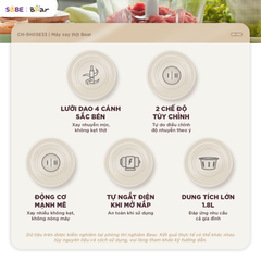 Máy xay thịt Bear 1.8L CH-5H03E33