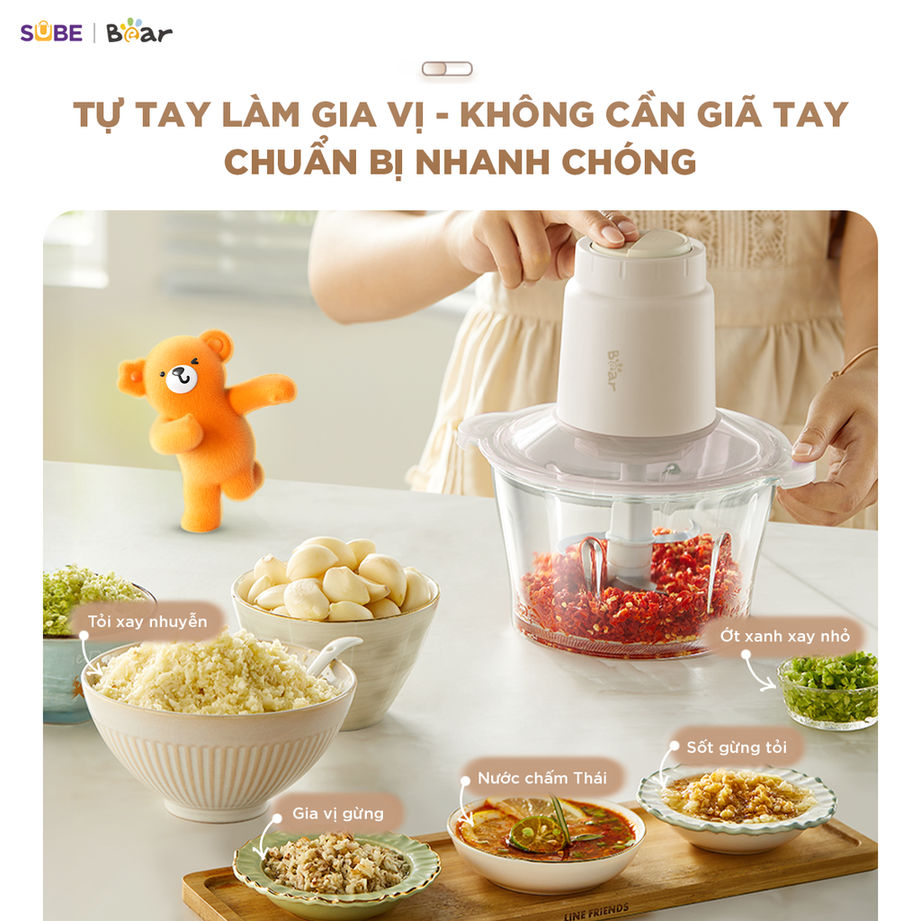 Máy xay thịt Bear 1.8L CH-5H03E33