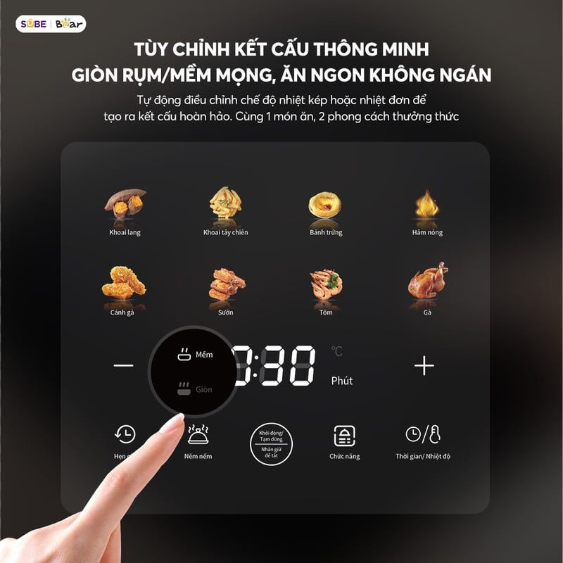 Nồi chiên không dầu Bear 6L AF-5H20J75