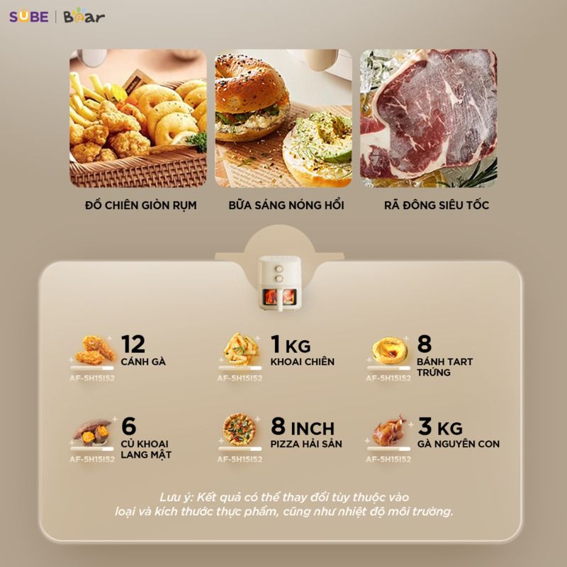 Nồi chiên không dầu Bear 5L AF-5H15I52