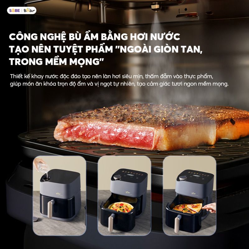 Nồi chiên không dầu Bear 6L AF-5H19I45
