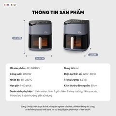 Nồi chiên không dầu Bear 6L AF-5H19I45