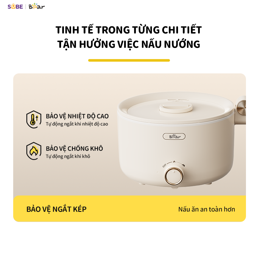 Nồi điện đa năng Bear MC-4H16G