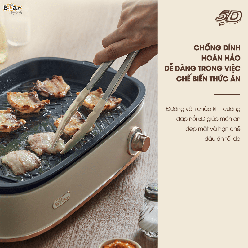 Nổi lẩu nướng đa năng 2 khay Bear SB-NL45K