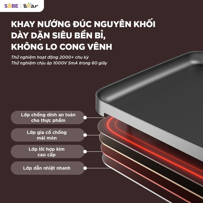 Nồi lẩu nướng đa năng Bear GR-5H22R83