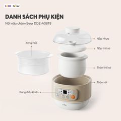 Nồi nấu chậm Bear 0.8L DDZ-A08T8