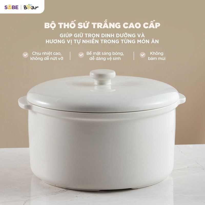 Nồi nấu chậm Bear 2.5L SC-5H25M34