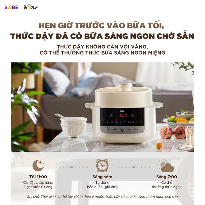 Nồi nấu chậm Bear 2.5L SC-5H25M34