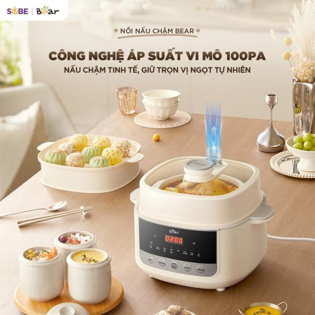 Nồi nấu chậm Bear 2.5L SC-5H25M34