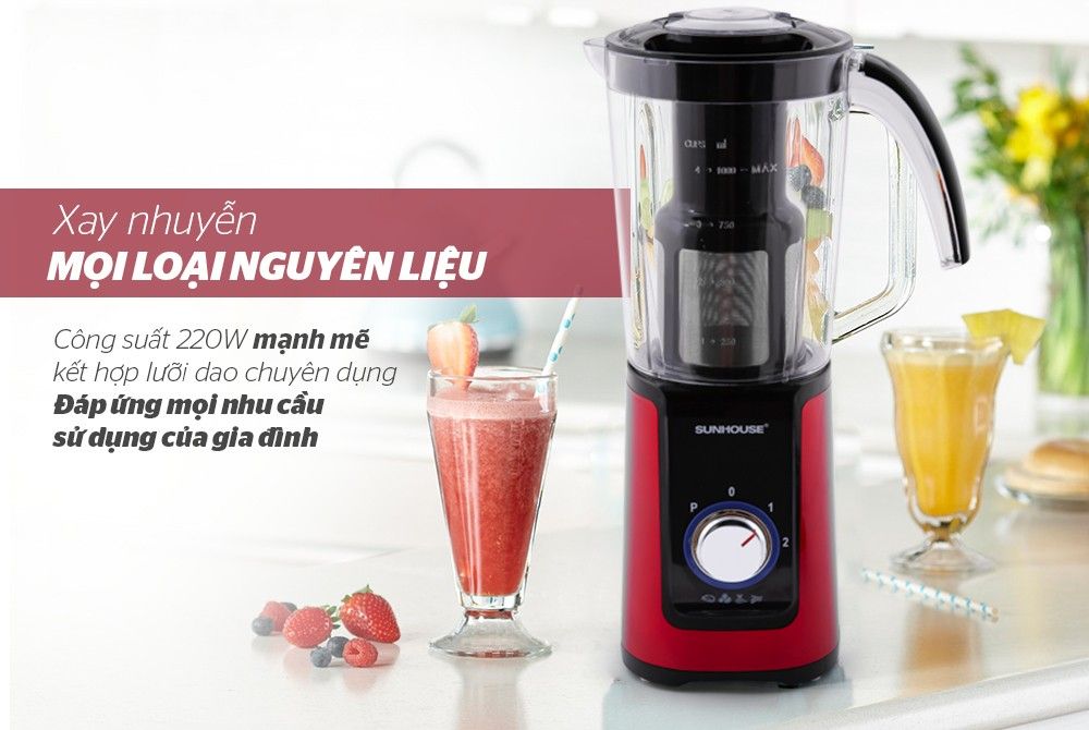 Máy Xay Sinh Tố Đa Năng Sunhouse SHD5322R Đỏ