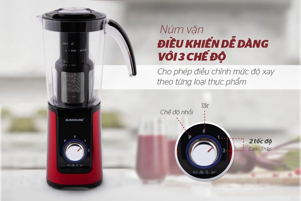 Máy Xay Sinh Tố Đa Năng Sunhouse SHD5322R Đỏ