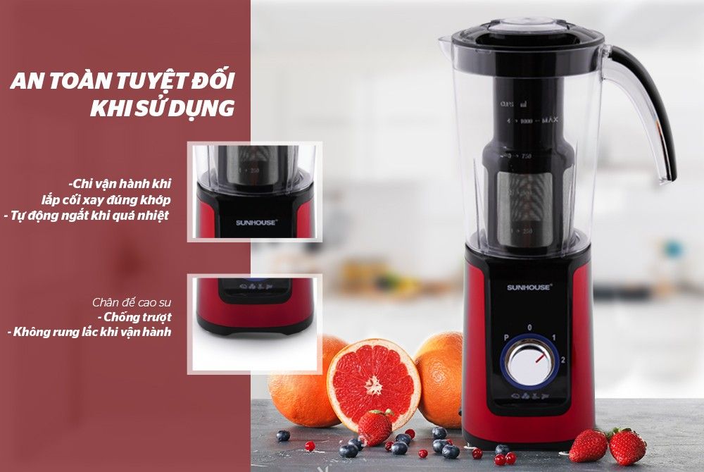 Máy Xay Sinh Tố Đa Năng Sunhouse SHD5322R Đỏ