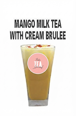  Mango milk tea with cream brulee 