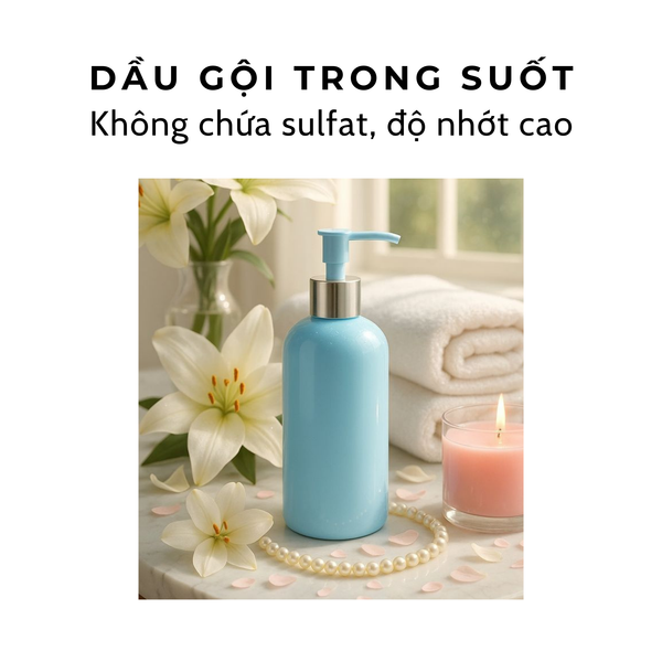  Dầu gội trong suốt (3) – Không chứa sulfat, độ nhớt cao 