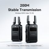  Bộ Truyền Hình Ảnh HDMI Không Dây VENTION ADU 1080P@60Hz (Transmitter and Receiver, 200M Stable Transmission, Up to 1 TX to 4 RXs, Support NP-F750 7.4V Battery, Wireless + Wired Flexibility, LED Status Display) 
