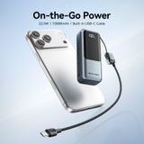  Pin Dự Phòng VENTION FKO 10000mAh 22.5W (1*Type-C + 1*USB-A port, with Built-in Type-C Lanyard Cable, LED Display Type) 