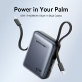  Pin Dự Phòng Kèm Cáp Type-C + Lightning VENTION FKM 10000mAh 45W (1*Type-C port, Digital Display) 