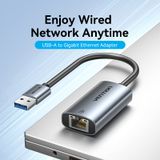  Đầu Chuyển Mạng LAN USB-A to Gigabit Ethernet VENTION CEZ (1Gbps, 0.15m) 