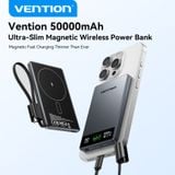  Pin Dự Phòng Không Dây Kèm Cáp Type-C VENTION FKK 5000mAh 20W (15W Wireless Charging, TFT Display, 1*Type-C port) 