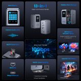 Trạm Sạc Đa Năng 13-in-1 VENTION TFX 8K (Thunderbolt 3/4, 8K@30Hz, TRRS Headset Jack, Interactive Touchscreen, Hidden Dual-Side Storage, Advanced Multi-Layer Cooling) 