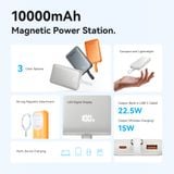  Pin Dự Phòng Không Dây Kèm Cáp Type-C VENTION FKQ 10000mAh 22.5W (15W Wireless Charging, 2*Type-C + 1*USB-A port, Digital Display, CCC / 3C Certification) 
